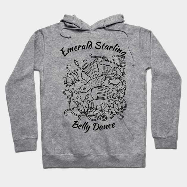 Emerald Starling Belly Dance Logo Hoodie by EmeraldStarlingBD